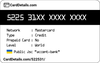 Card Details: 522531