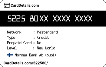 Card Details: 522580