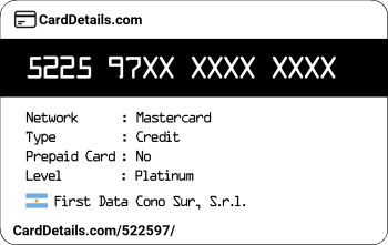 Card Details: 522597