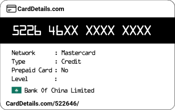 Card Details: 522646
