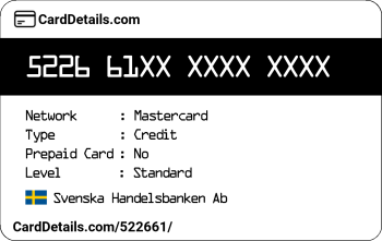 Card Details: 522661