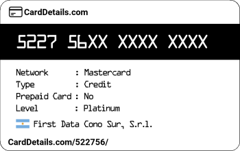Card Details: 522756