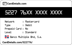 Card Details: 522776