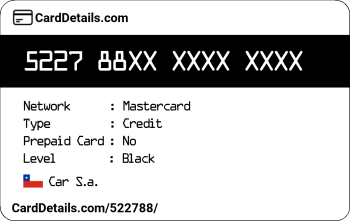 Card Details: 522788