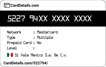 Card Details: 522794
