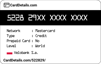 Card Details: 522829