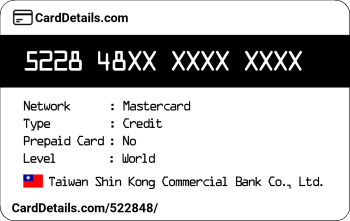 Card Details: 522848