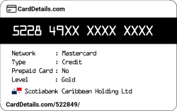 Card Details: 522849