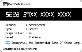 Card Details: 522859
