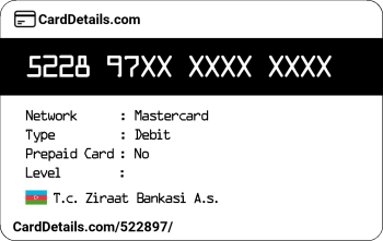 Card Details: 522897