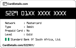 Card Details: 522901