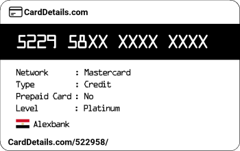 Card Details: 522958