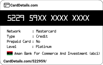 Card Details: 522959