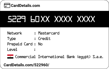 Card Details: 522960