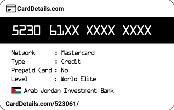 Card Details: 523061