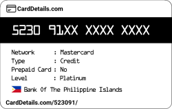 Card Details: 523091