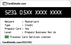 Card Details: 523105