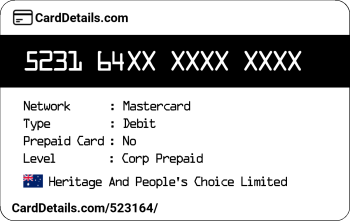 Card Details: 523164