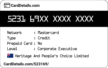 Card Details: 523169