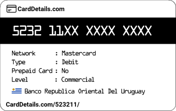Card Details: 523211