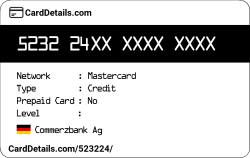 Card Details: 523224