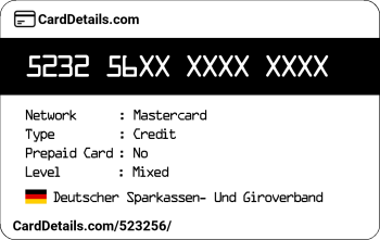 Card Details: 523256