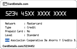 Card Details: 523445