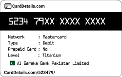 Card Details: 523479
