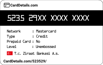 Card Details: 523529