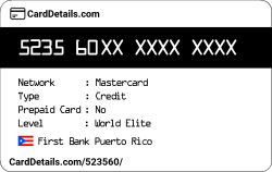 Card Details: 523560