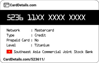 Card Details: 523611