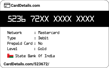 Card Details: 523672