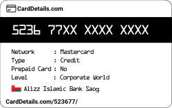 Card Details: 523677