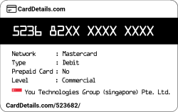 Card Details: 523682