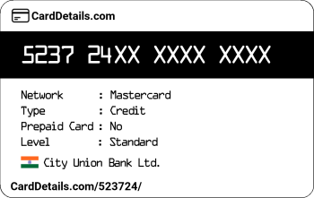 Card Details: 523724