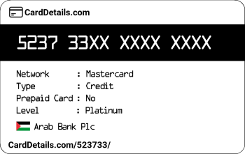 Card Details: 523733