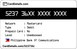 Card Details: 523736