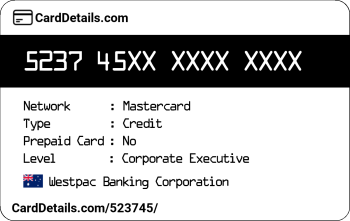 Card Details: 523745