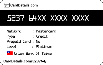Card Details: 523764