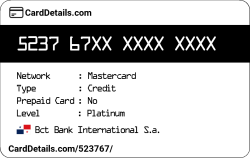 Card Details: 523767