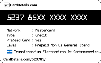 Card Details: 523785