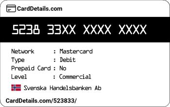 Card Details: 523833