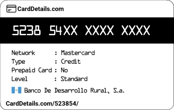 Card Details: 523854