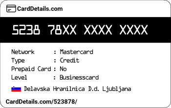 Card Details: 523878