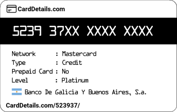 Card Details: 523937