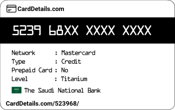 Card Details: 523968
