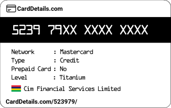 Card Details: 523979