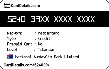 Card Details: 524039