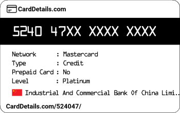 Card Details: 524047