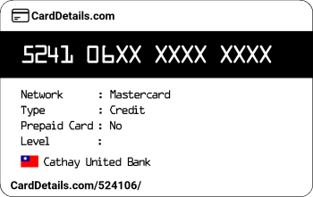 Card Details: 524106